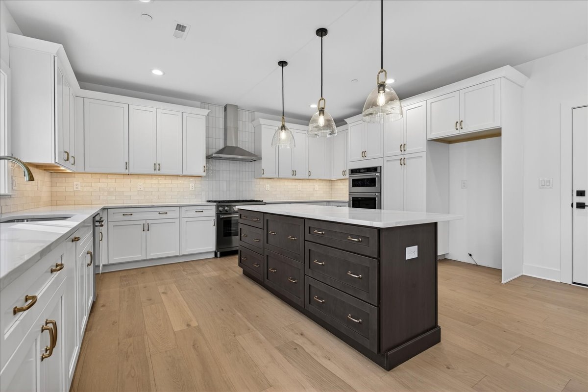Dickerson kitchen with dark island