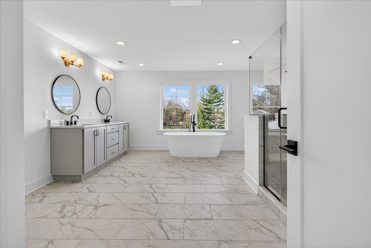 Primary bath double vanity